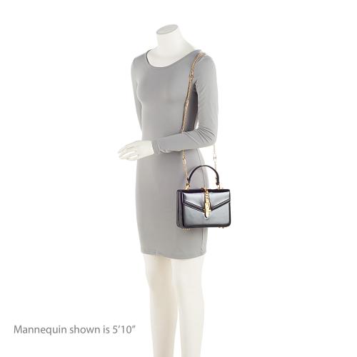 Gucci Patent Leather Sylvie 1969 Mini Top Handle (SHF-LRHVS4)