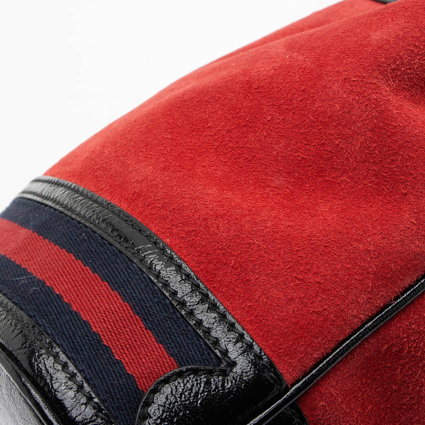 Gucci Suede Patent Leather Ophidia Small Bucket Bag (SHF-Ig61ee)