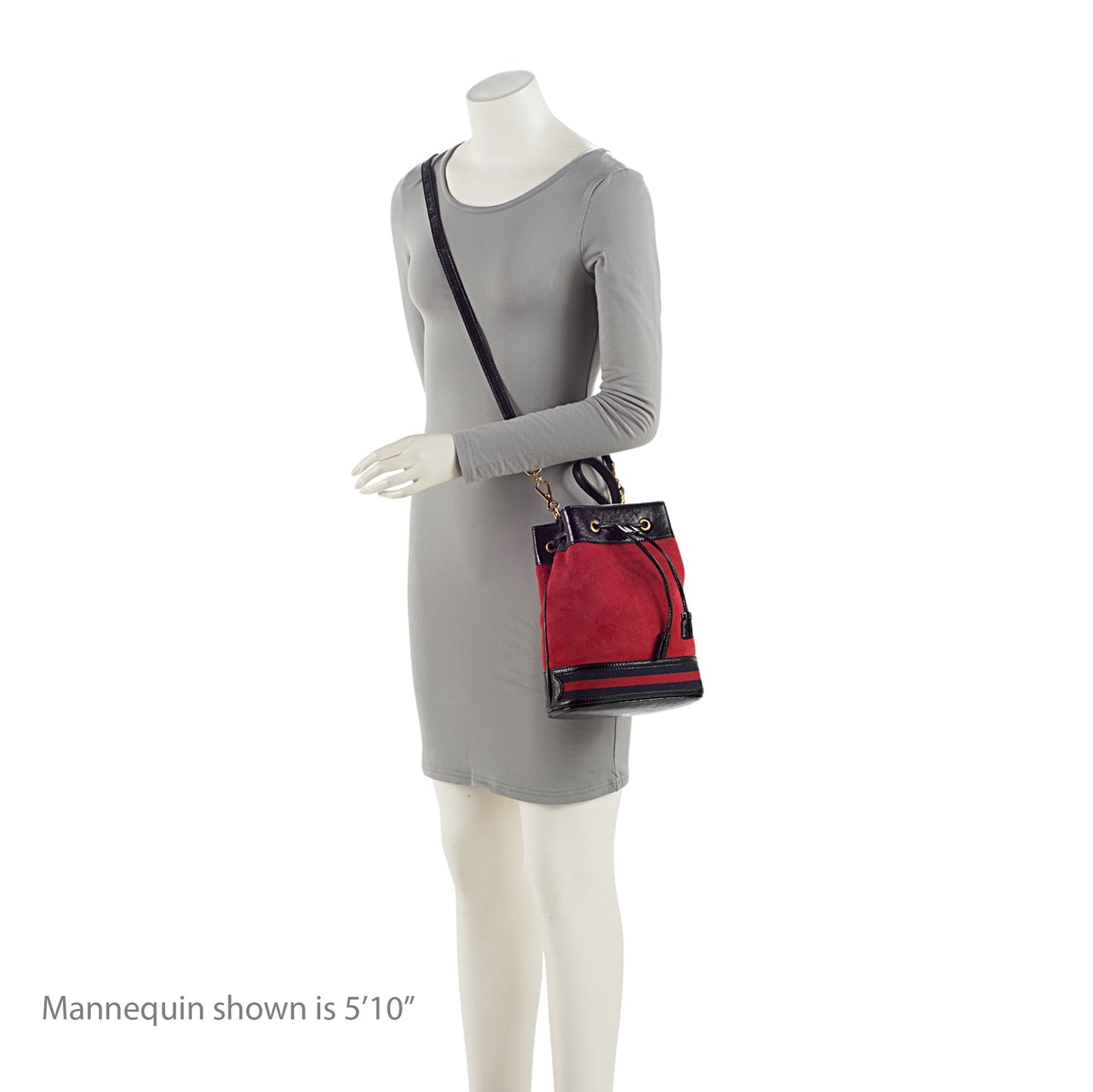 Gucci Suede Patent Leather Ophidia Small Bucket Bag (SHF-Ig61ee)