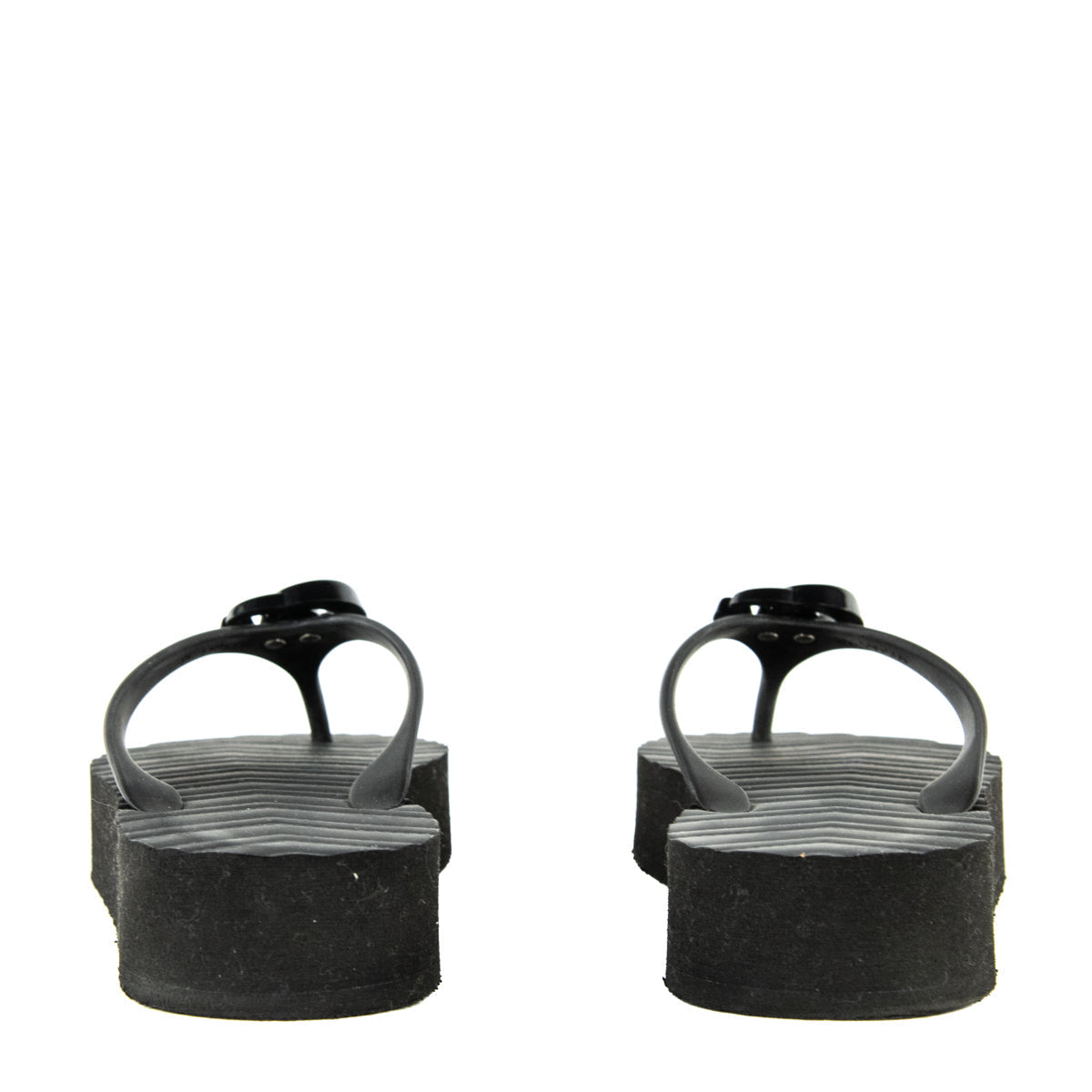 Gucci Black Pascar GG Platform Flip Flops Size US 8 | EU 38