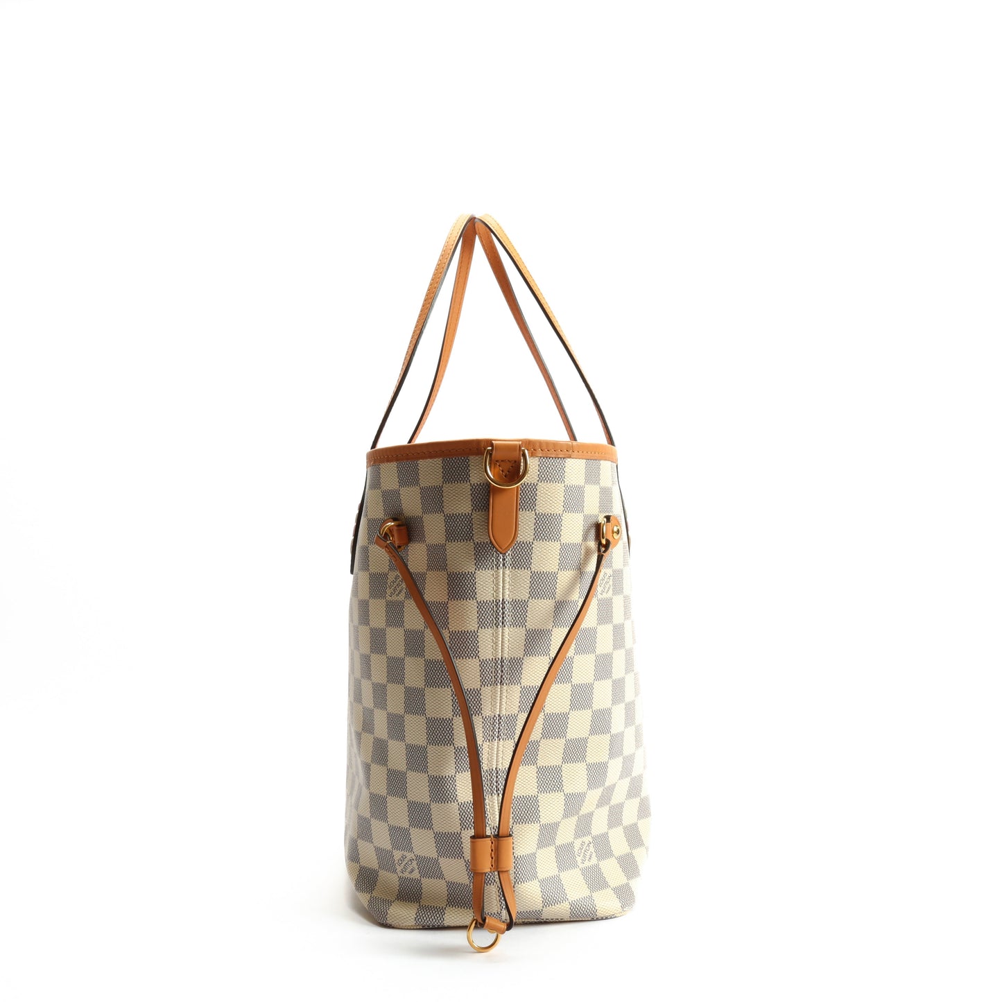 LOUIS VUITTON Neverfull MM Damier Azur Braided w/Pouch