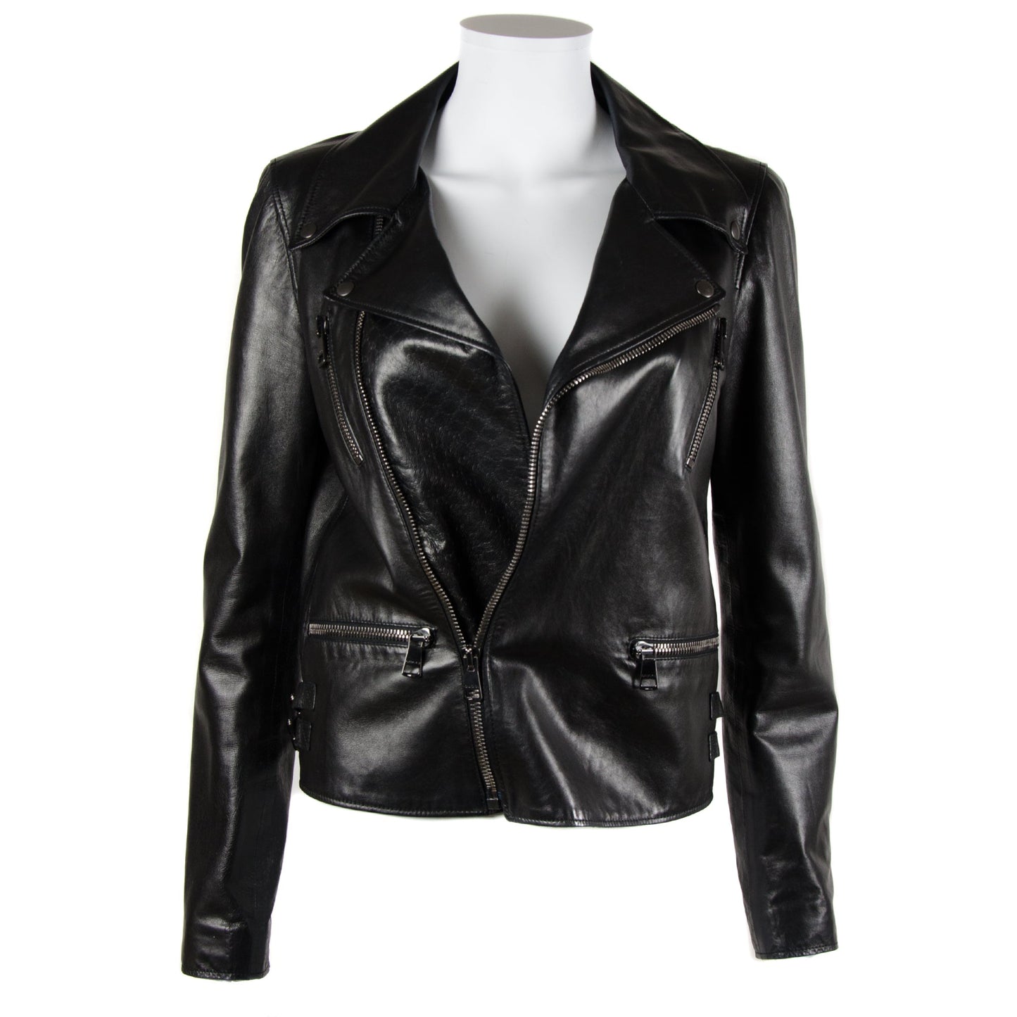 Leather Monogram Biker Jacket
