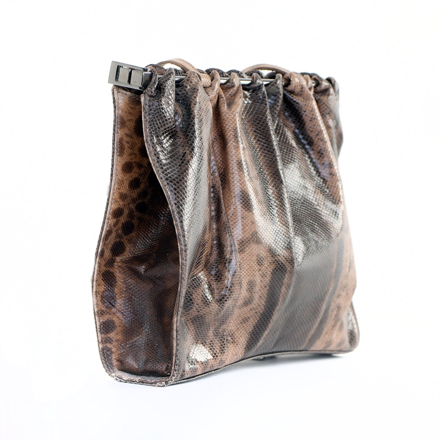 Brown Lizard Shoulder Bag