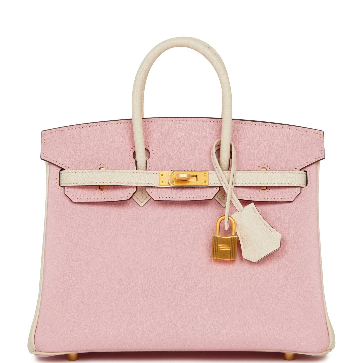 Hermes Special Order (HSS) Birkin 25 Rose Sakura and Nata ChÃƒÆ’Ã‚Â¨vre Brushed Gold Hardware
