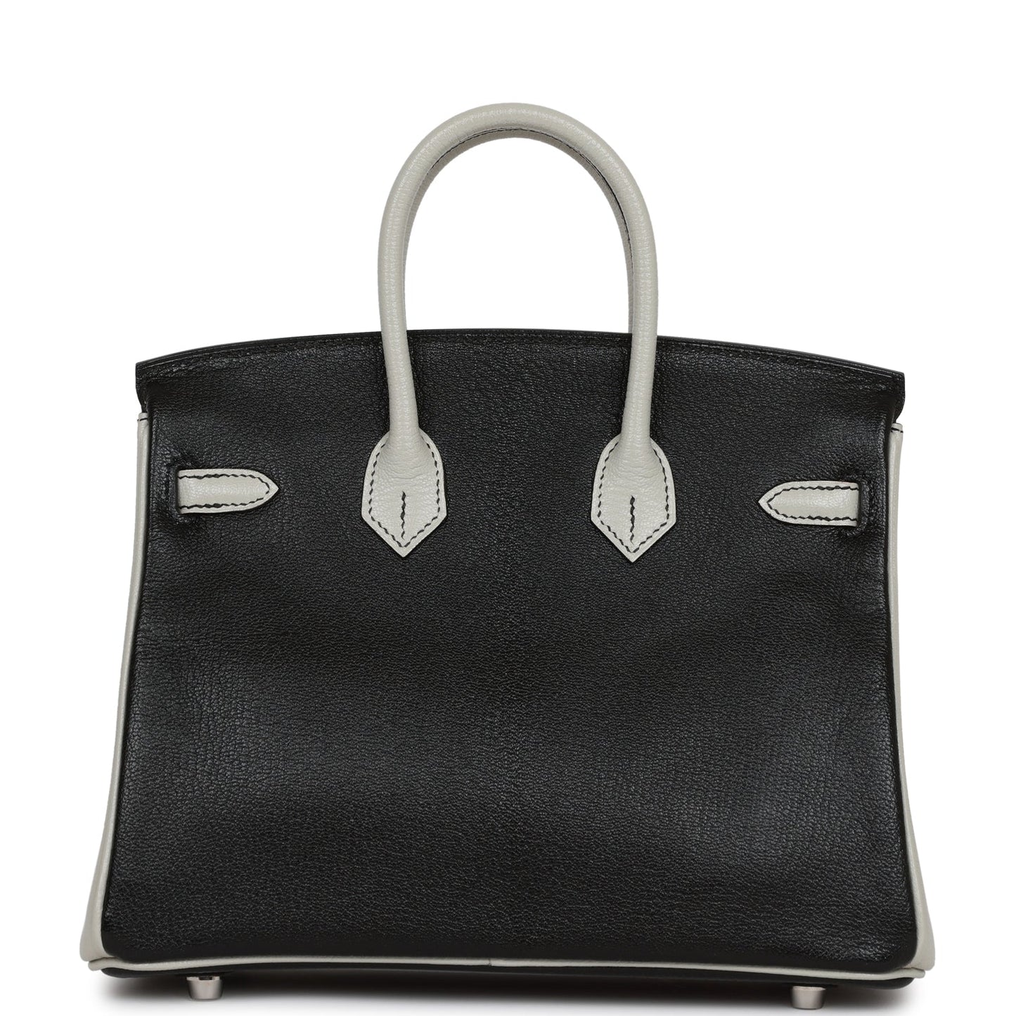 Hermes Special Order (HSS) Birkin 25 Black and Gris Perle ChÃƒÆ’Ã‚Â¨vre Brushed Palladium Hardware