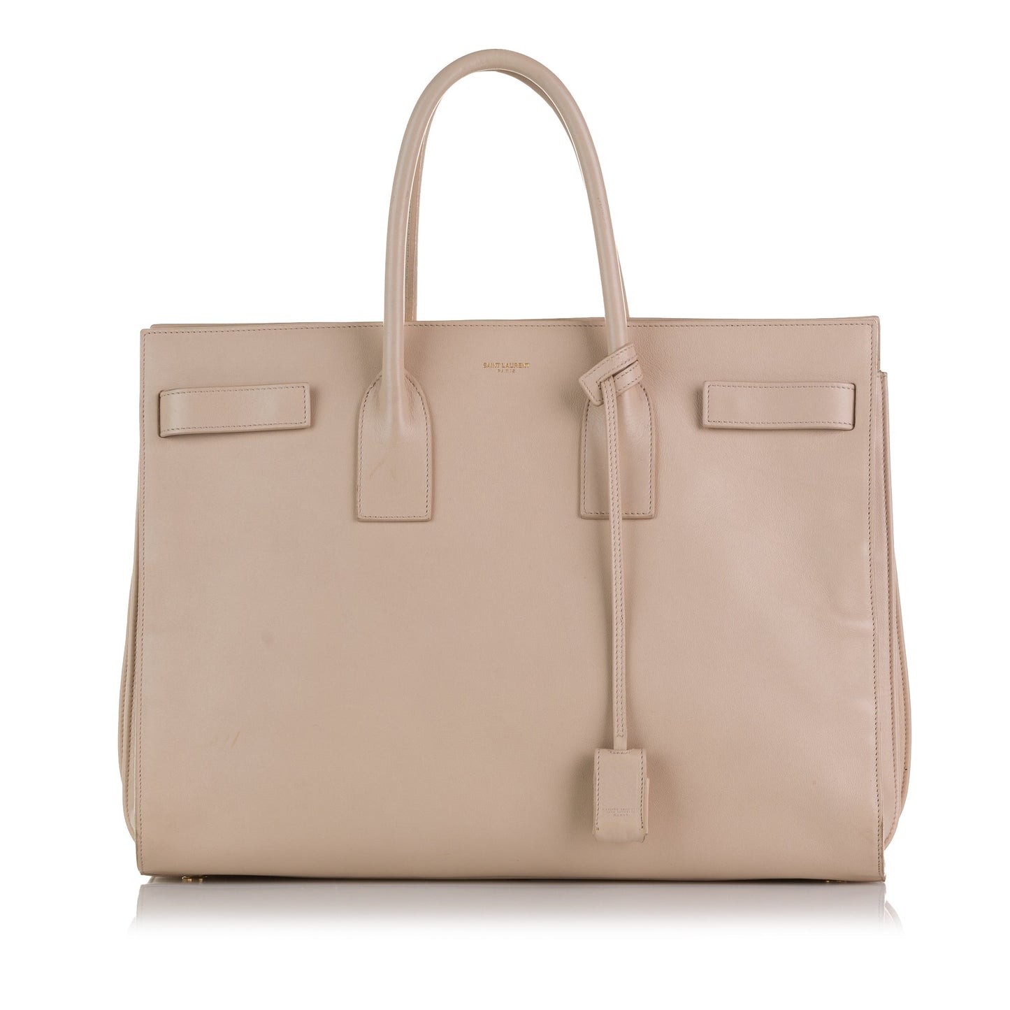 Beige Saint Laurent Large Sac de Jour Tote Bag
