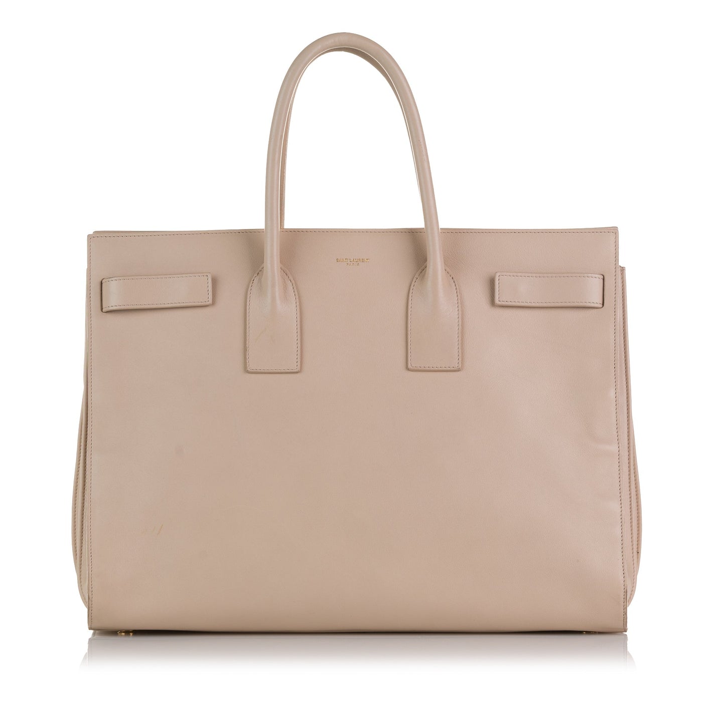 Beige Saint Laurent Large Sac de Jour Tote Bag