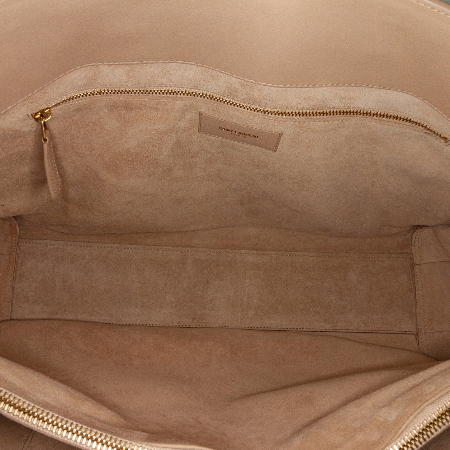 Beige Saint Laurent Large Sac de Jour Tote Bag