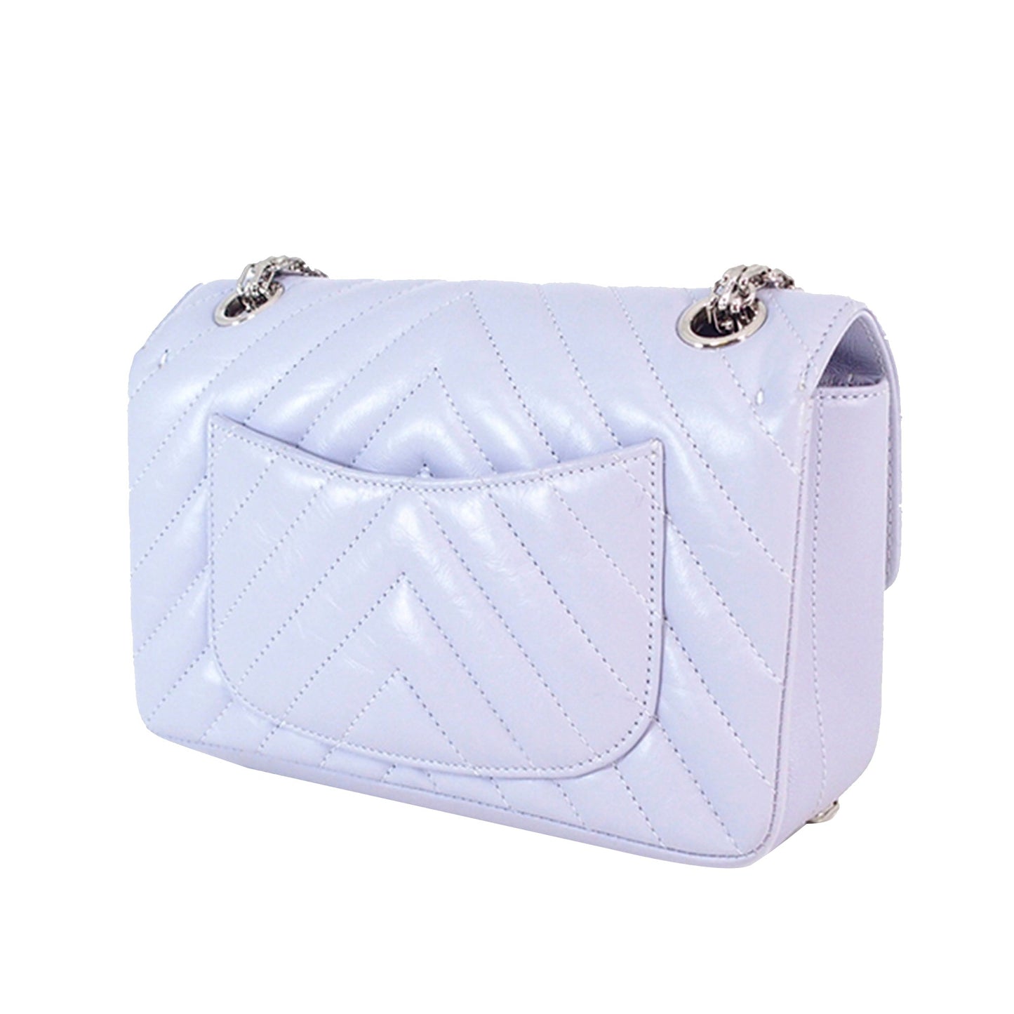 Chanel 2.55 Reissue Flap Mini Purple Calfskin Silver