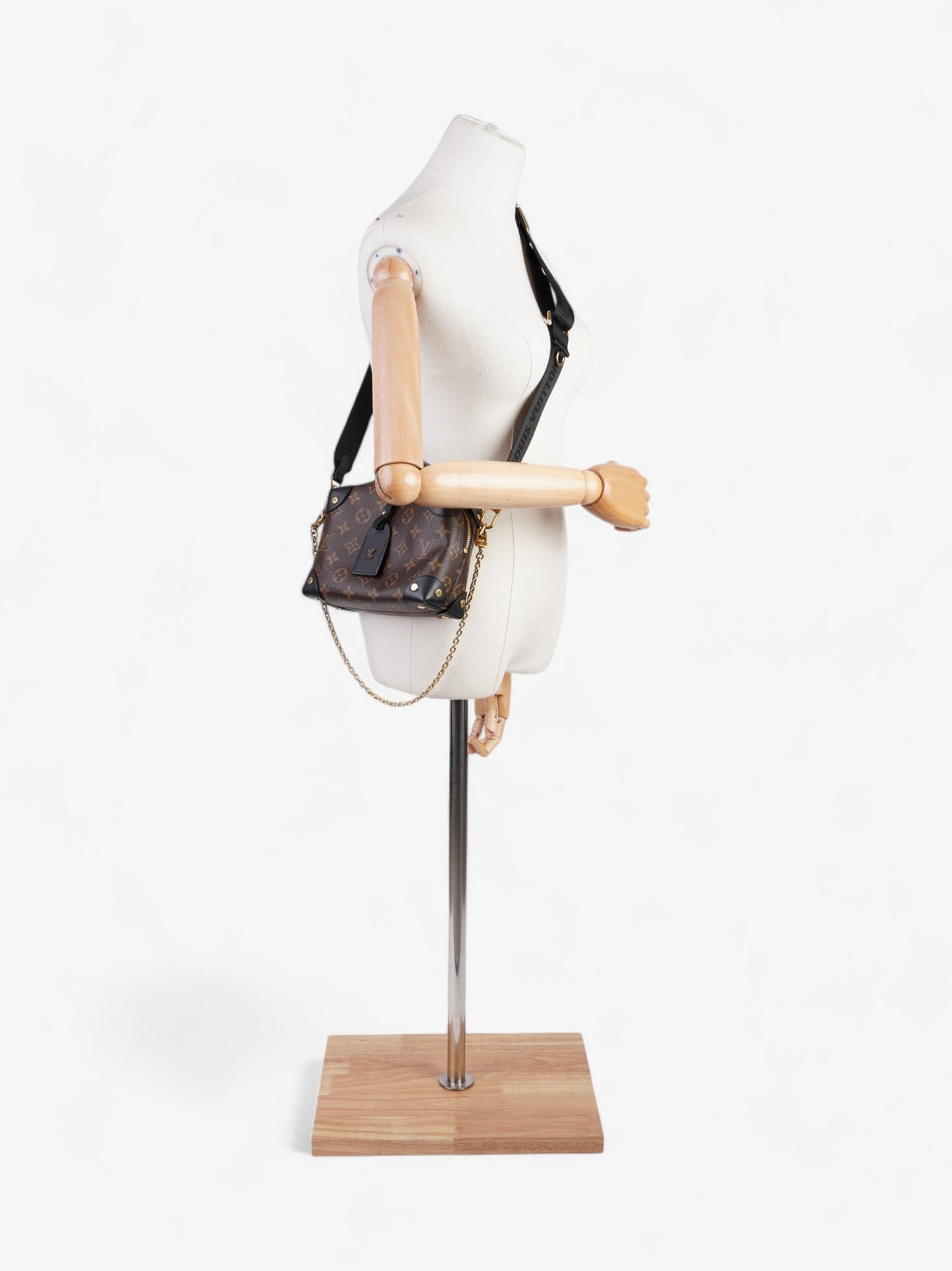 Louis Vuitton Petite Malle Monogram / Black Coated Canvas