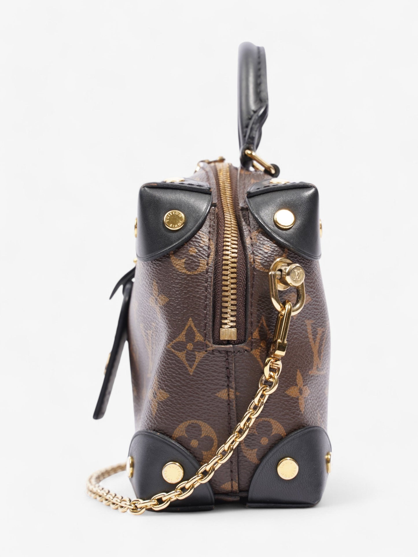 Louis Vuitton Petite Malle Monogram / Black Coated Canvas