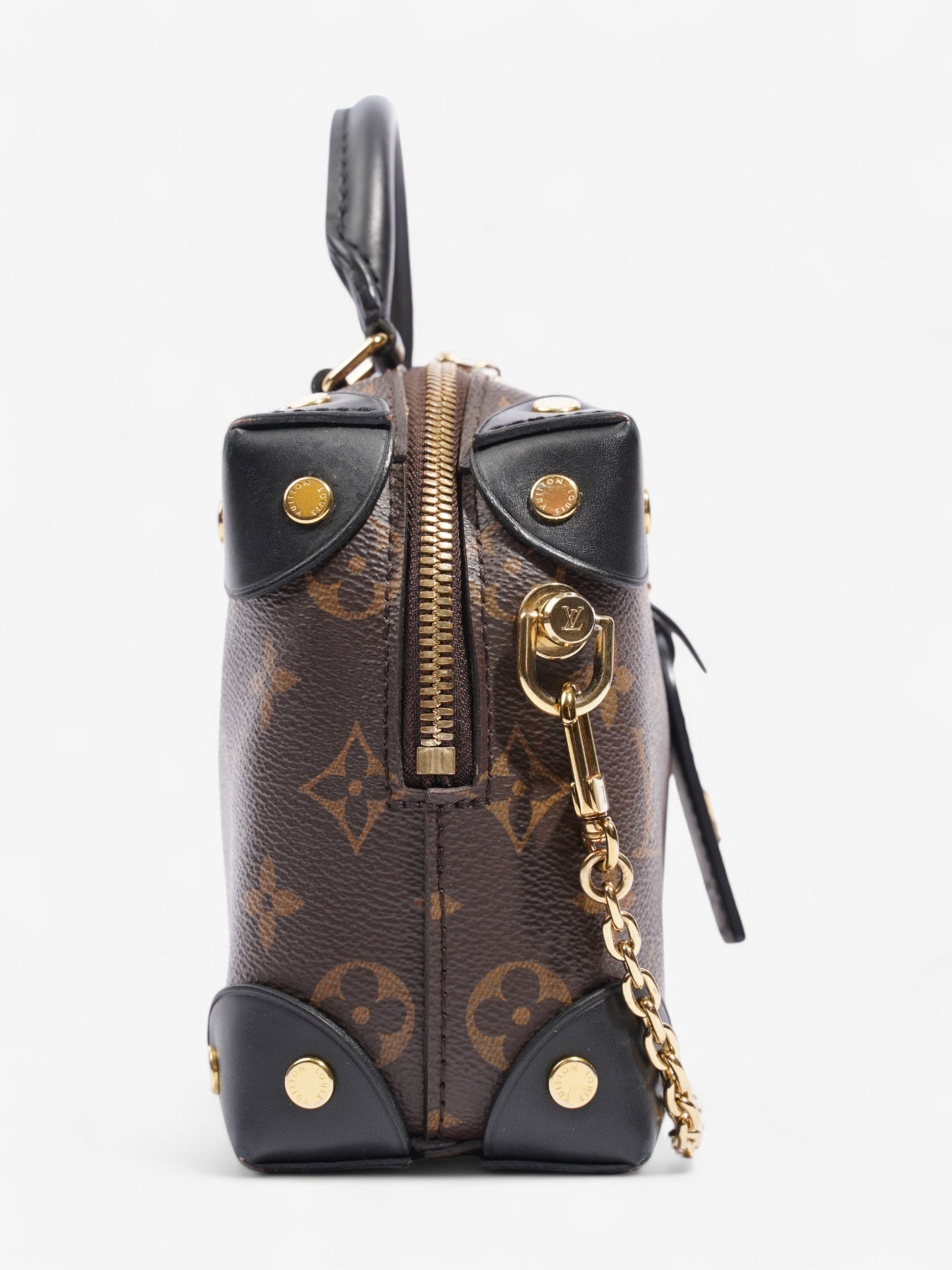 Louis Vuitton Petite Malle Monogram / Black Coated Canvas