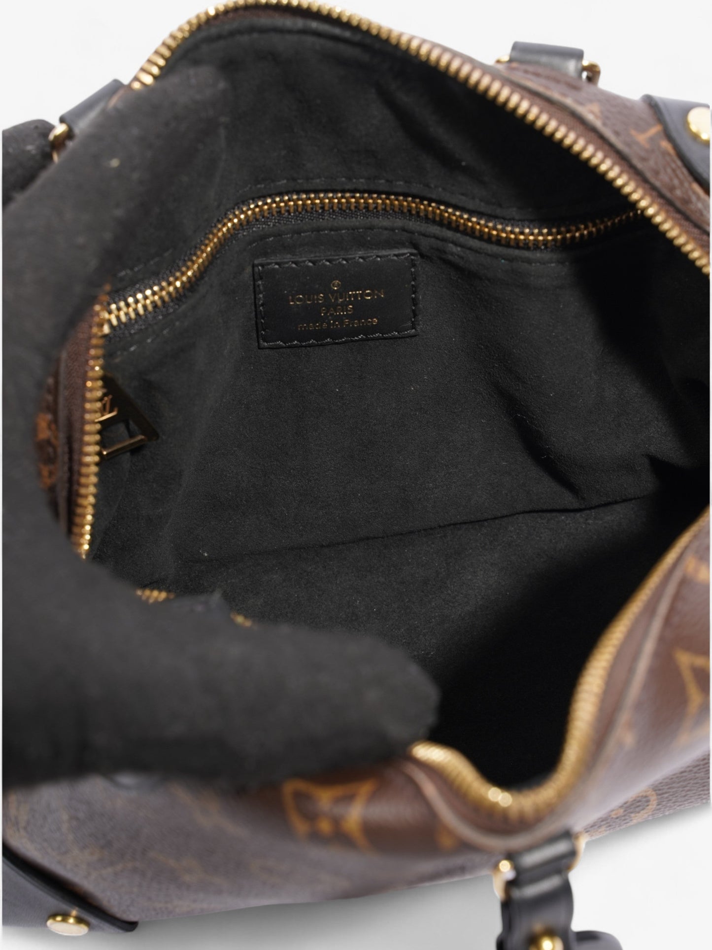 Louis Vuitton Petite Malle Monogram / Black Coated Canvas