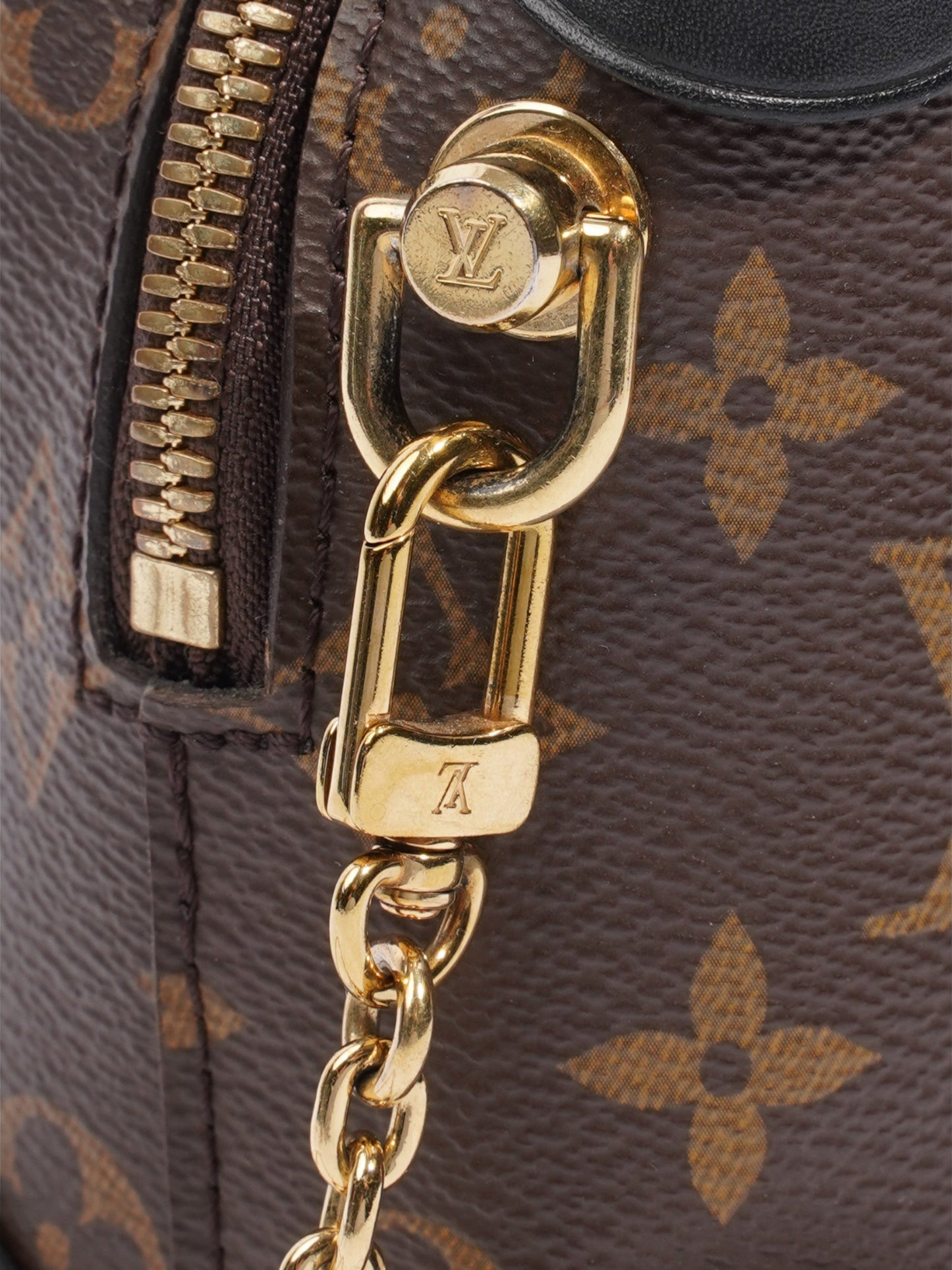 Louis Vuitton Petite Malle Monogram / Black Coated Canvas