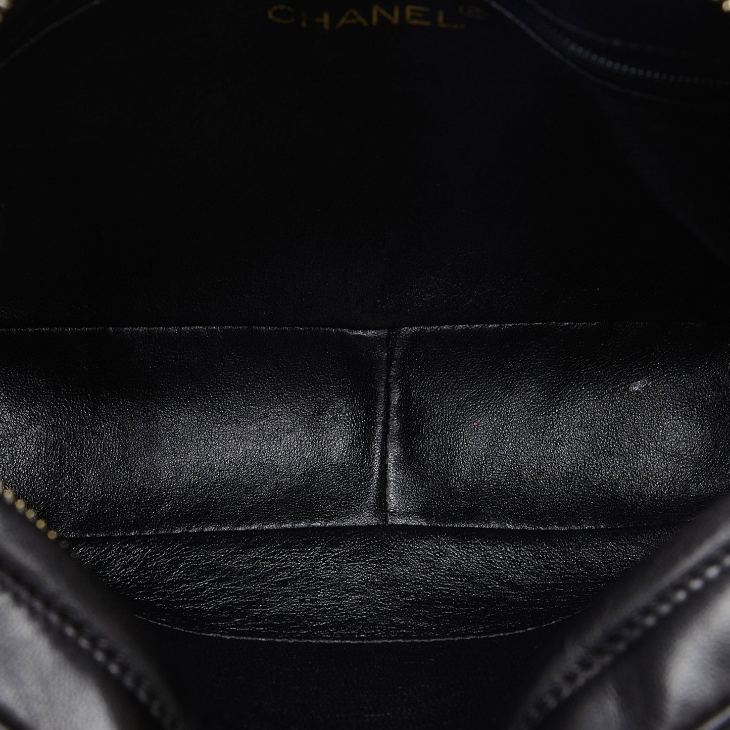 Chanel Triple CC Camera Bag Black Lambskin Gold