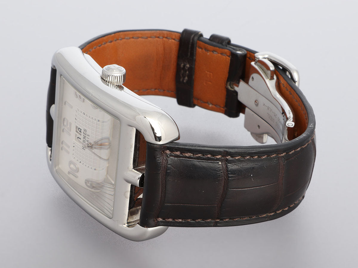 HermÃ¨s Large Stainless Steel Cape Cod GMT Watch TGM
