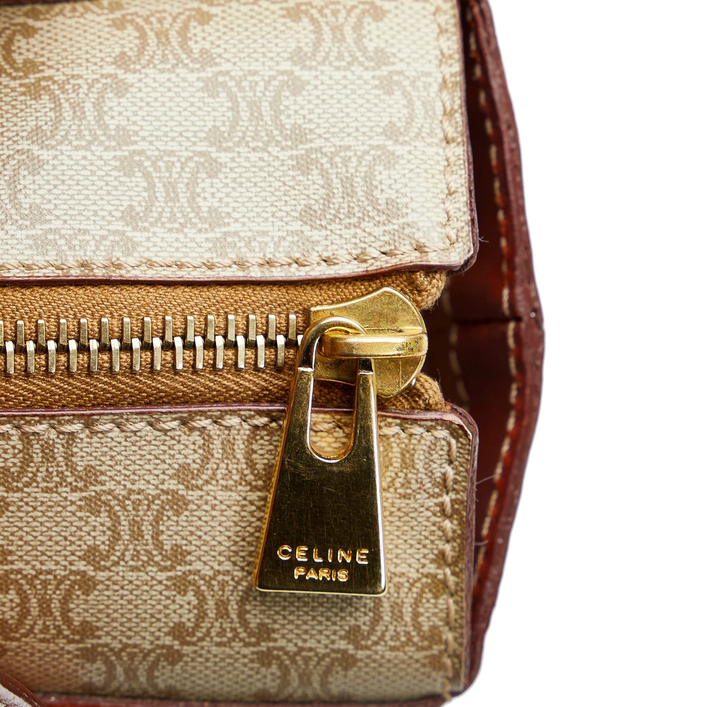 Tan Celine Macadam Tote