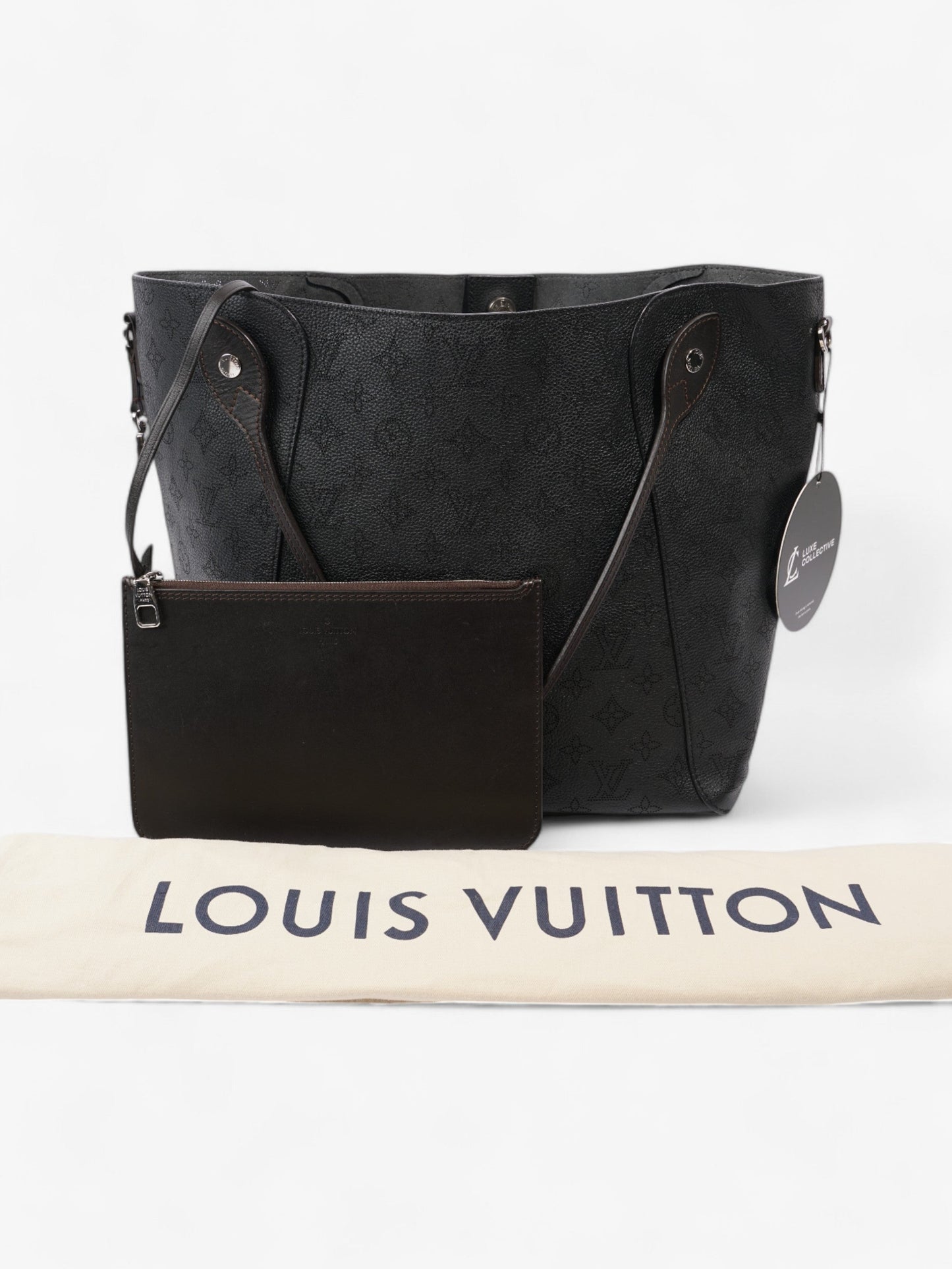 Louis Vuitton Hina Monogram Mahina / Black Calfskin Leather MM