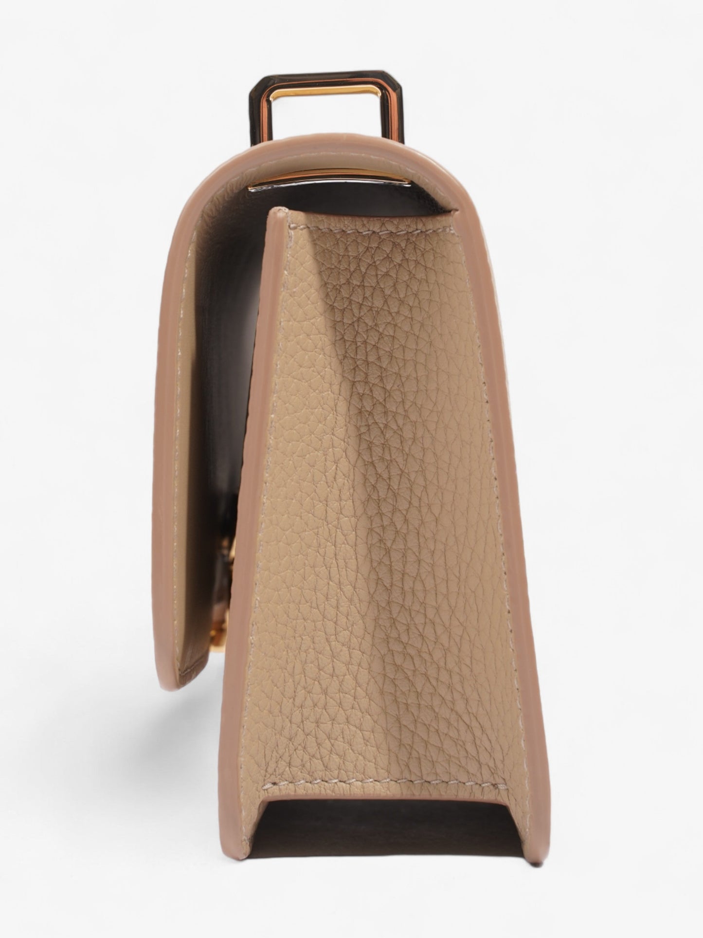 Burberry TB Elongated Oat Beige Leather Mini