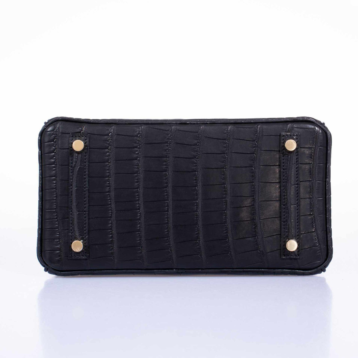 HermÃƒÆ’Ã‚Â¨s Birkin 25 Black Matte Alligator Gold Hardware