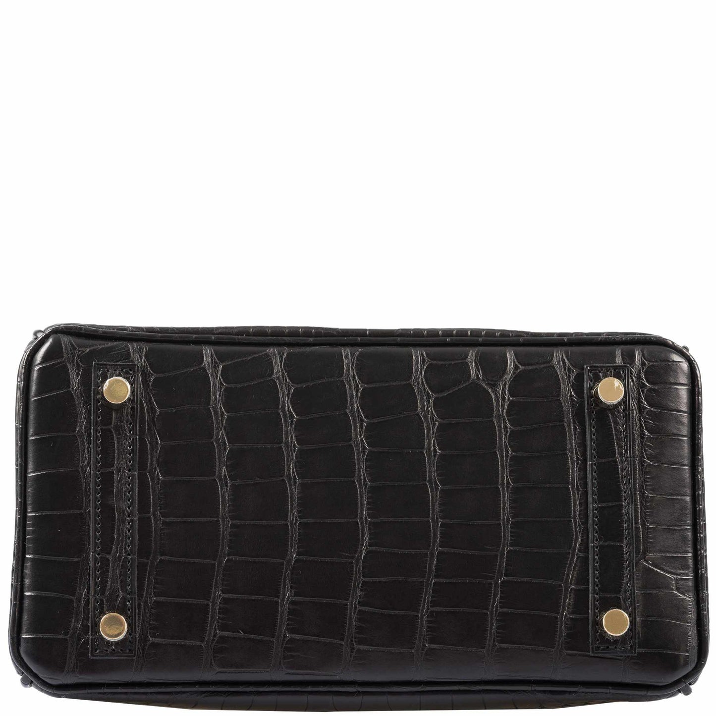 HermÃƒÆ’Ã‚Â¨s Birkin 25 Black Matte Alligator Gold Hardware