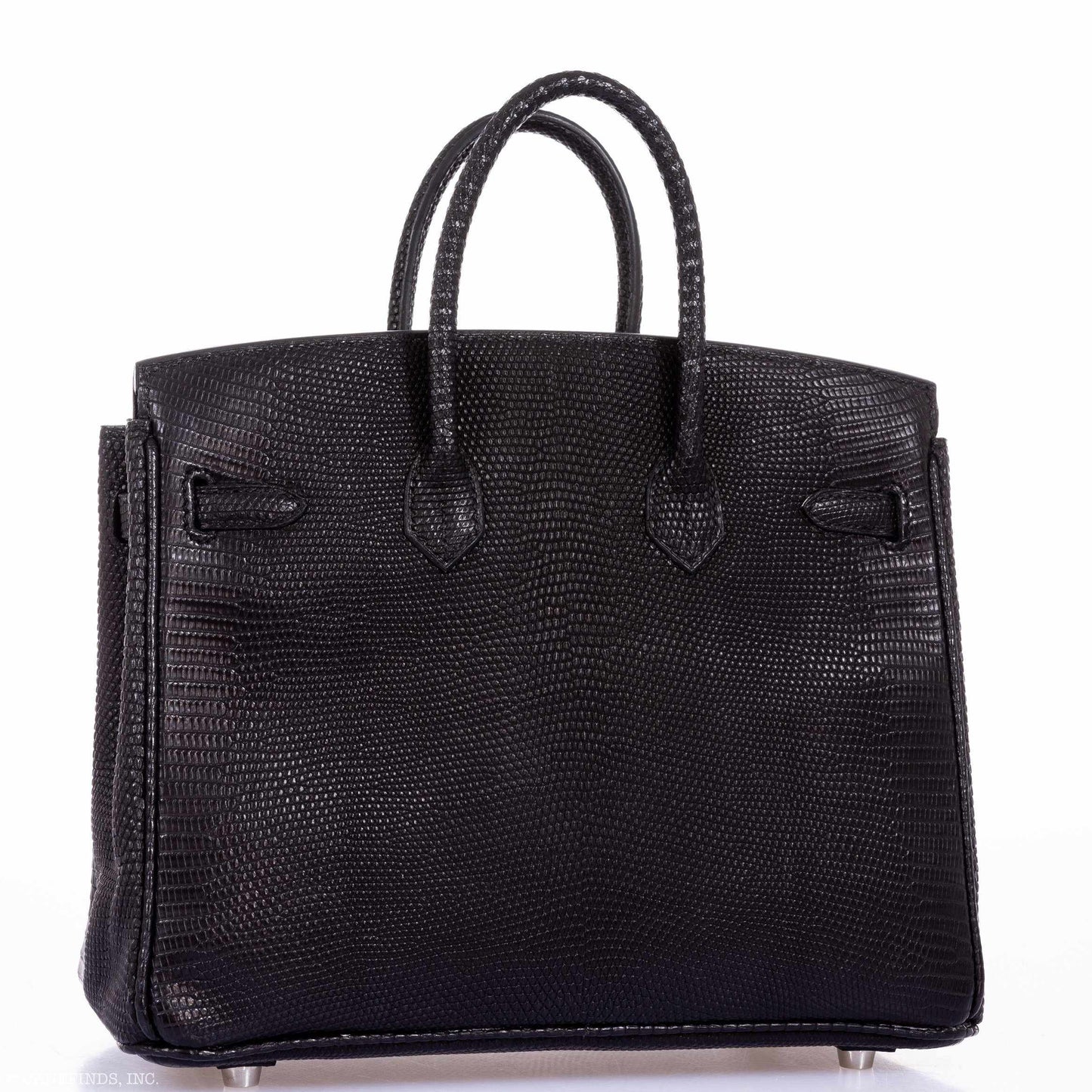 HermÃƒÆ’Ã‚Â¨s Birkin 25 Black Salvator Lizard With Jacob & Co. White Gold & Diamond Hardware
