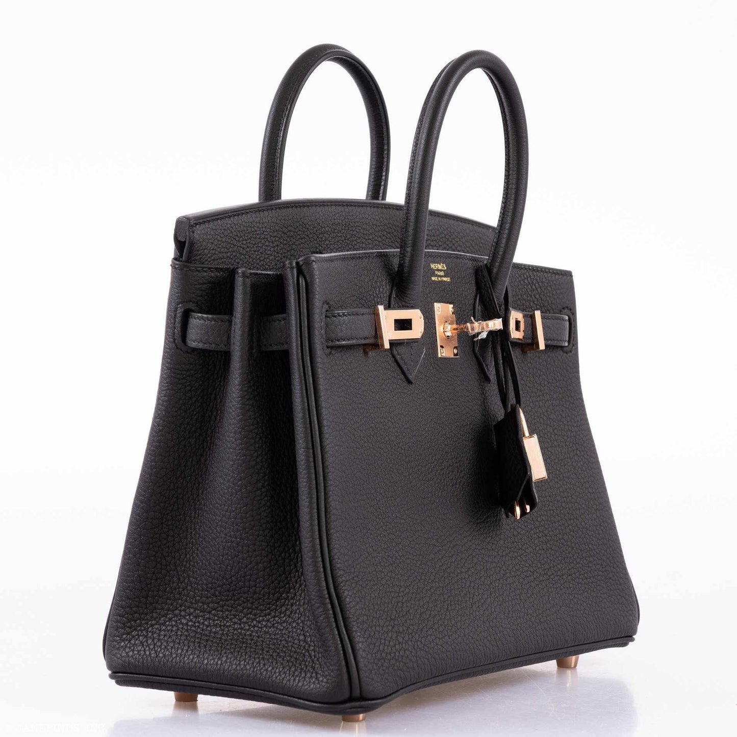 HermÃƒÆ’Ã‚Â¨s Birkin 25 Black Togo Rose Gold Hardware - 2020, Y