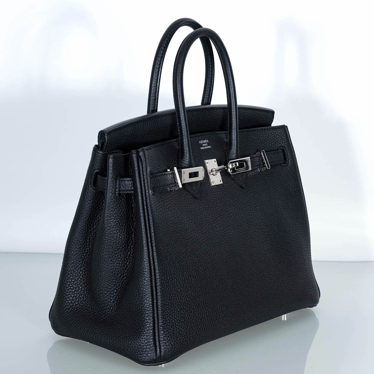 HermÃƒÆ’Ã‚Â¨s Birkin 25 Black Togo with Palladium Hardware