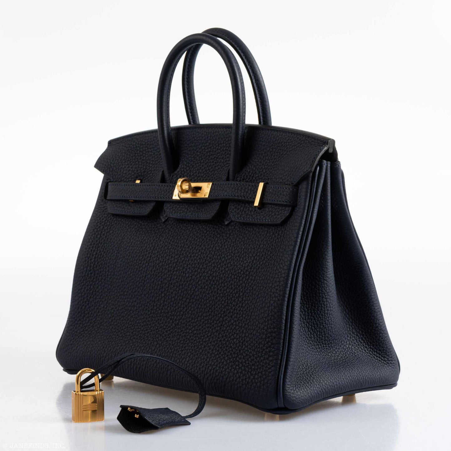 HermÃƒÆ’Ã‚Â¨s Birkin 25 Bleu Nuit Togo Gold Hardware - 2019, D