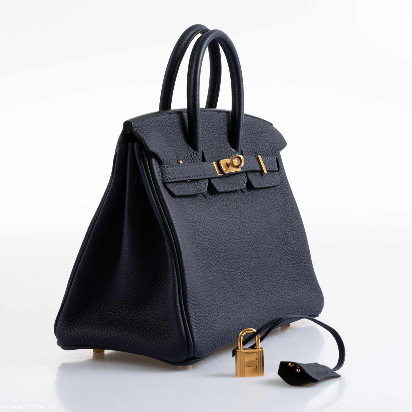 HermÃƒÆ’Ã‚Â¨s Birkin 25 Bleu Nuit Togo Gold Hardware
