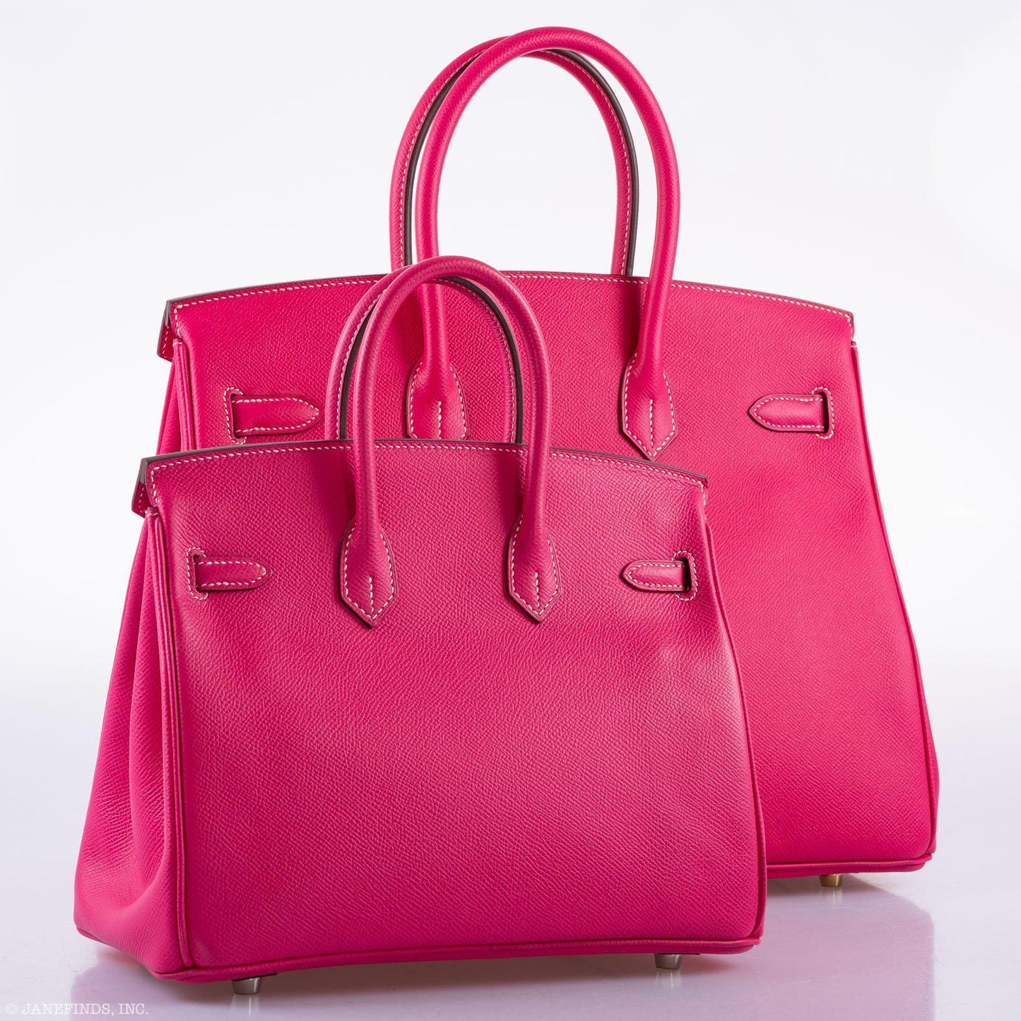 HermÃƒÆ’Ã‚Â¨s Birkin 25 Candy Collection Rose Tyrien Epsom Palladium Hardware - Q, Square