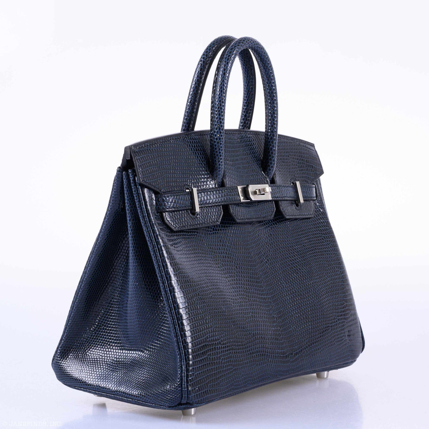 HermÃƒÆ’Ã‚Â¨s Birkin 25 Indigo Lizard Palladium Hardware - 2019