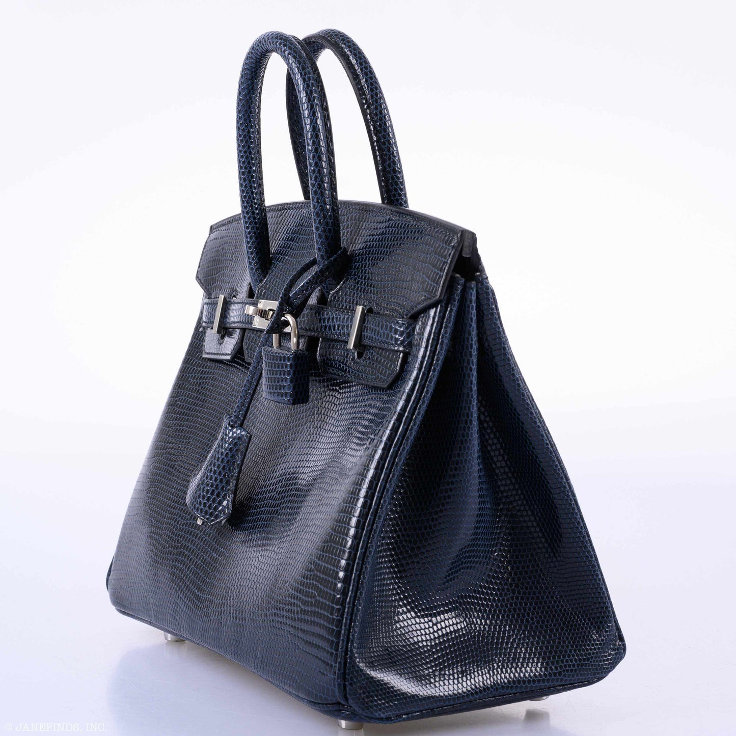 HermÃƒÆ’Ã‚Â¨s Birkin 25 Indigo Lizard Palladium Hardware - 2019