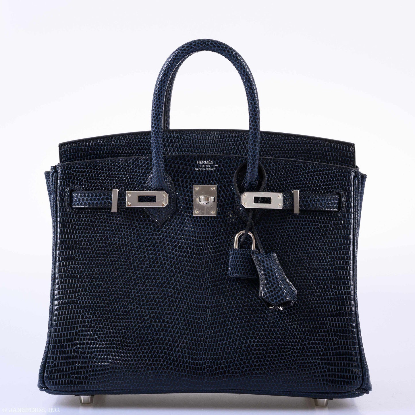 HermÃƒÆ’Ã‚Â¨s Birkin 25 Indigo Lizard Palladium Hardware - 2019