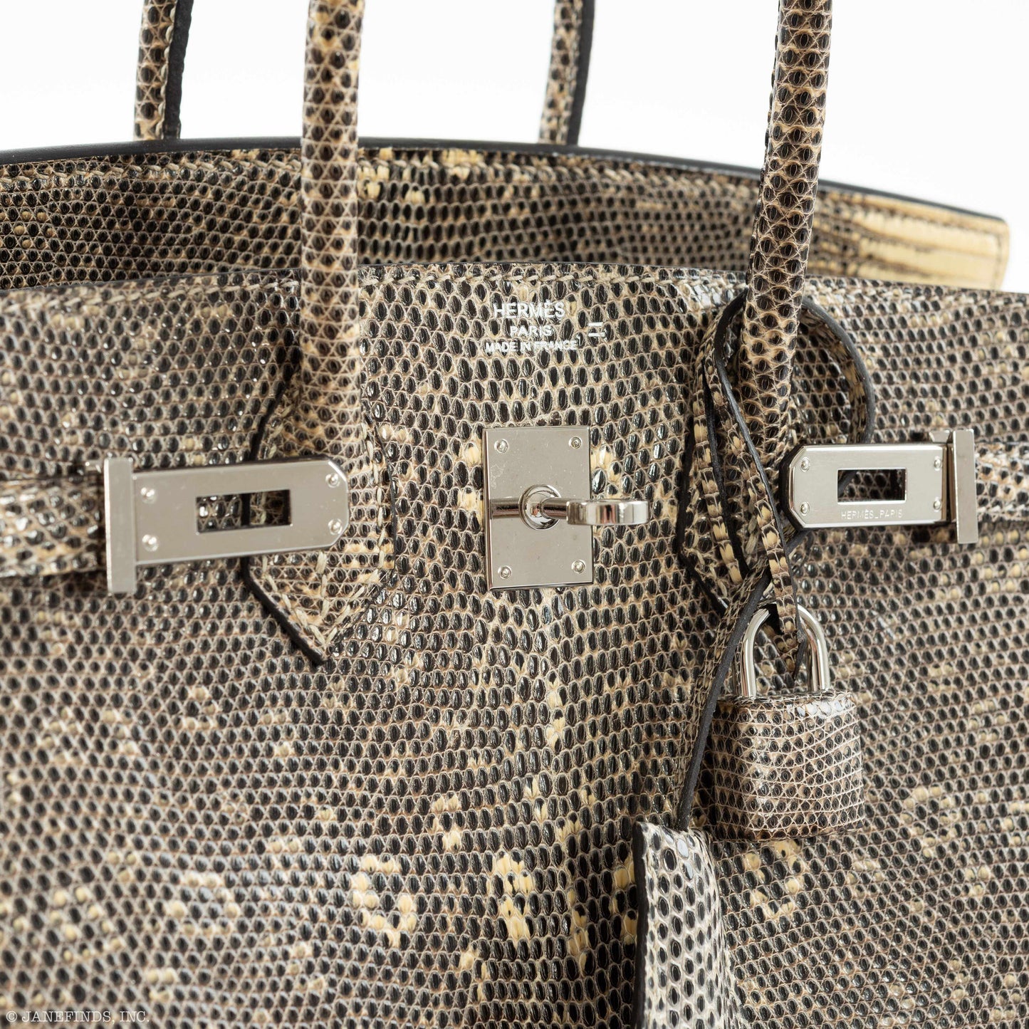 HermÃƒÆ’Ã‚Â¨s Birkin 25 Ombre Lizard Palladium Hardware - Rare