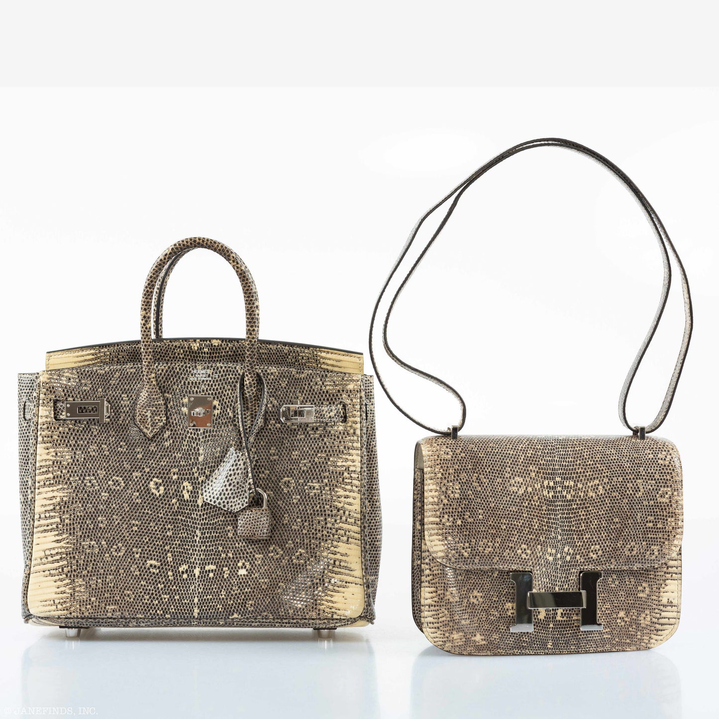 HermÃƒÆ’Ã‚Â¨s Birkin 25 Ombre Lizard Palladium Hardware - Rare