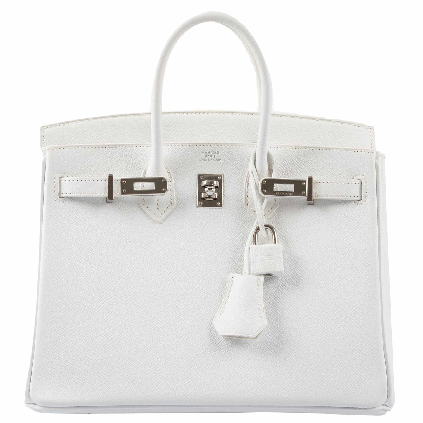 HermÃƒÆ’Ã‚Â¨s Birkin 25 White Epsom Palladium Hardware