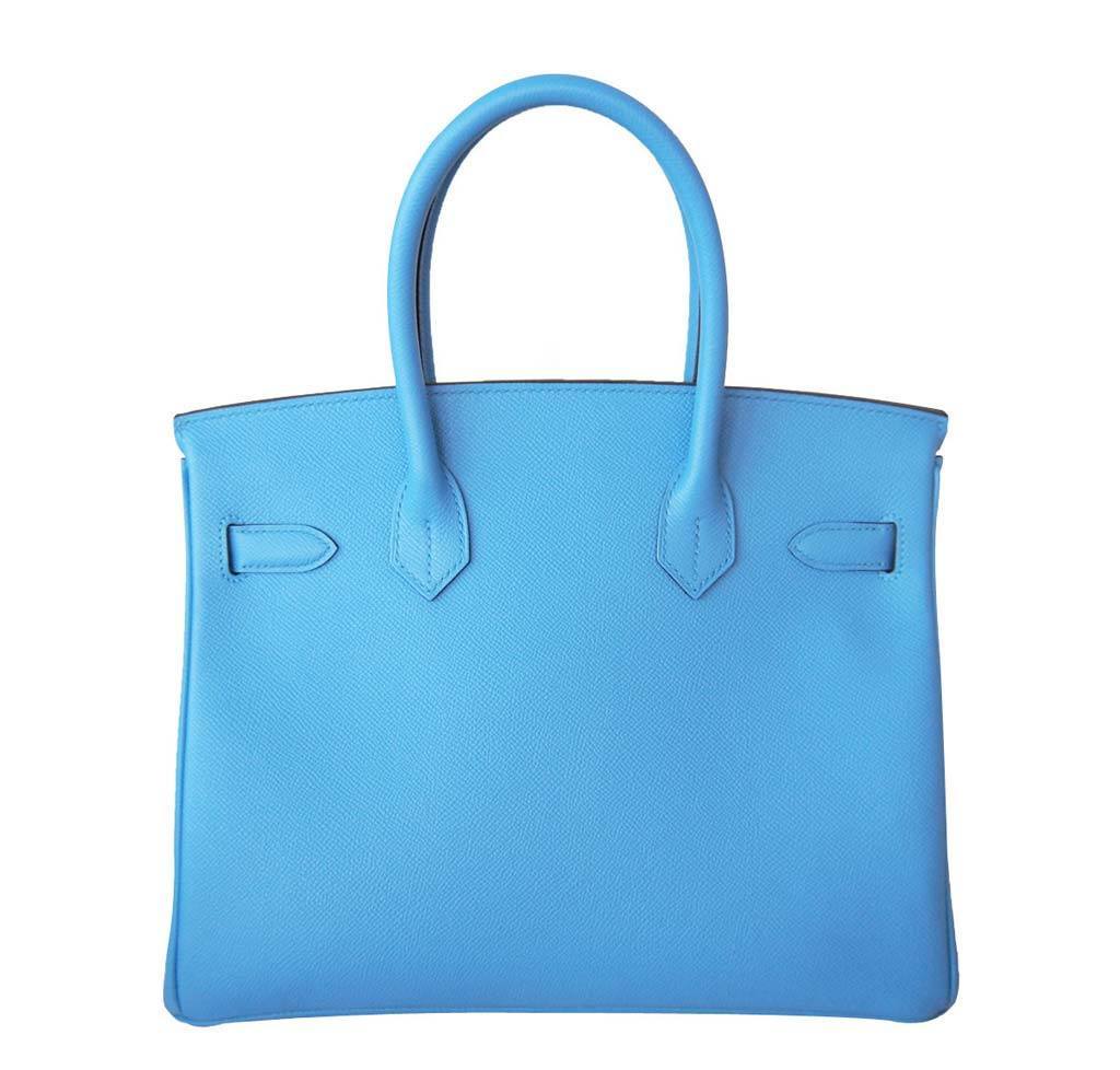 HermÃƒÆ’Ã‚Â¨s Birkin 30 Blue Paradise Epsom Bag GHW