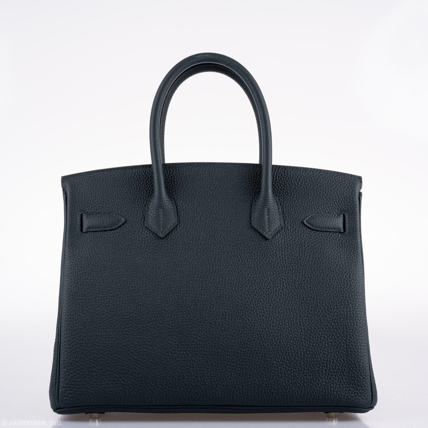 Hermes Birkin 30 Officier Vert CyprÃƒÆ’Ã‚Â¨s Togo & Bleu Zellige Stripe & Lining Palladium Hardware - 2018, C
