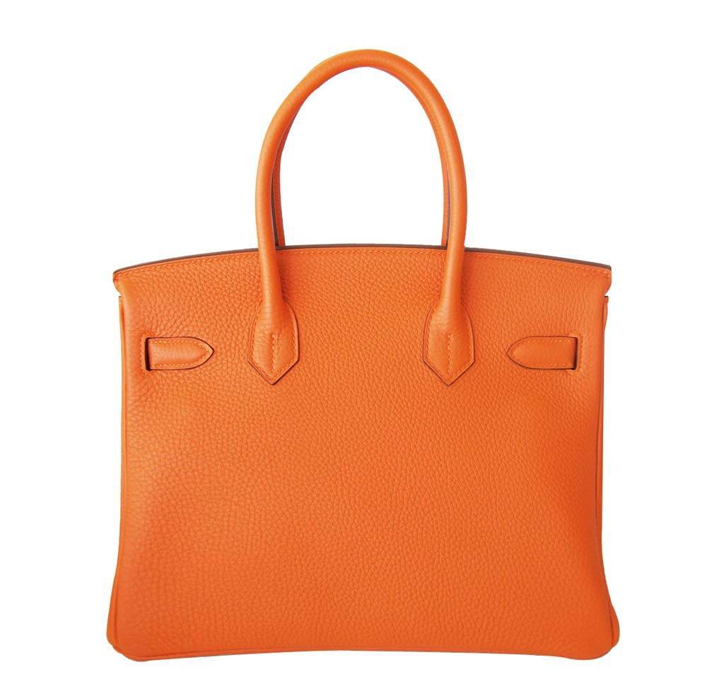 HermÃƒÆ’Ã‚Â¨s Birkin 30 Bag Orange Togo Leather