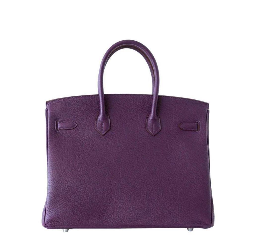 HermÃƒÆ’Ã‚Â¨s Birkin 35 Cassis Purple Fjord Bag