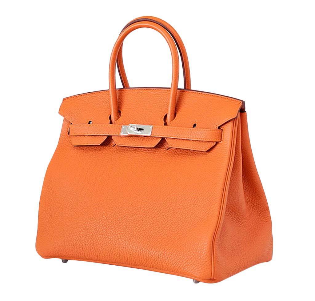 HermÃƒÆ’Ã‚Â¨s Birkin 35 Bag H Orange Togo Leather