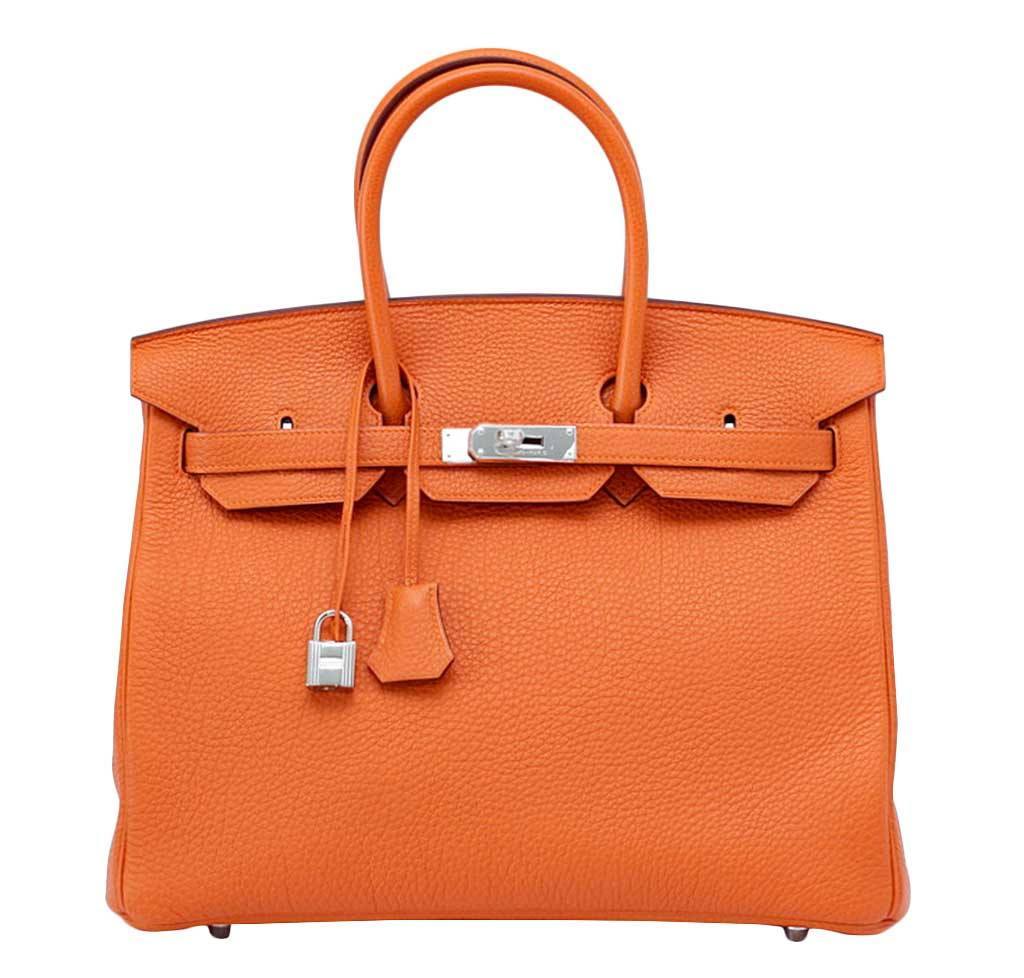 HermÃƒÆ’Ã‚Â¨s Birkin 35 Bag H Orange Togo Leather