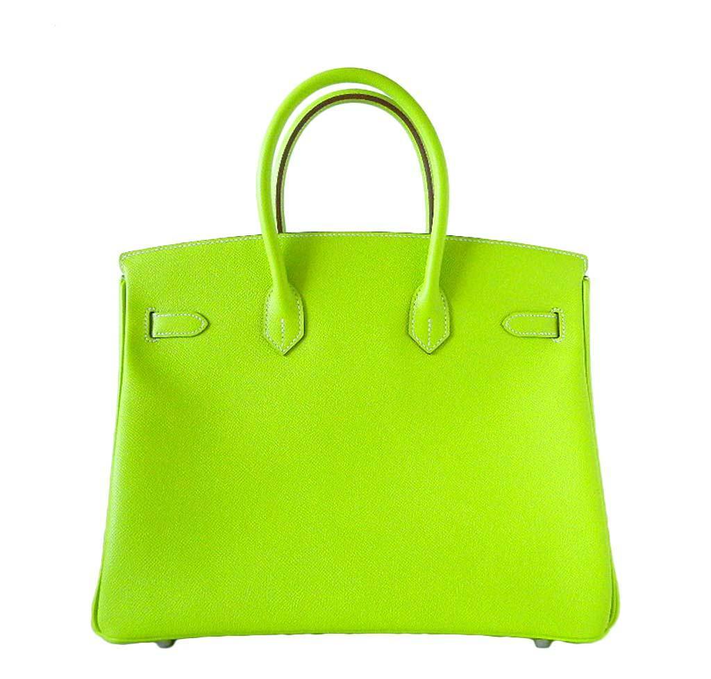 HermÃƒÆ’Ã‚Â¨s Birkin 35 Kiwi Candy Series Bag