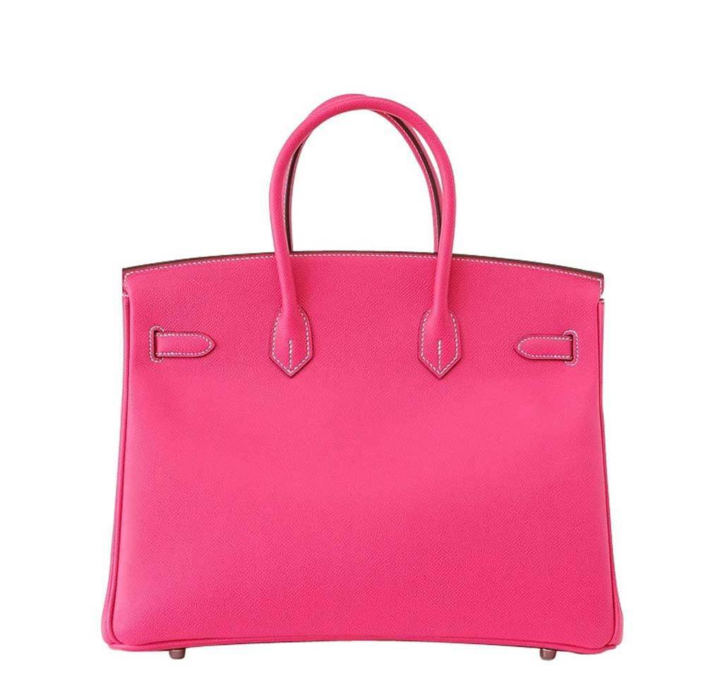 HermÃƒÆ’Ã‚Â¨s Birkin 35 Rose Tyrien Pink Bag PHW