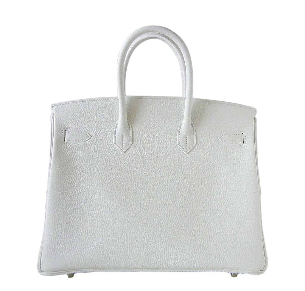 HermÃƒÆ’Ã‚Â¨s Birkin 35 White Club Bag PHW