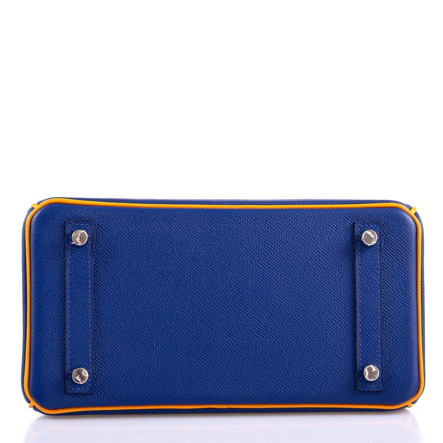 Hermes HSS Birkin 25 Jaune DÃƒÂ¢Ã¢â€šÂ¬Ã¢â€žÂ¢Or & Blue Electric Epsom Brushed Palladium Hardware - 2018, C