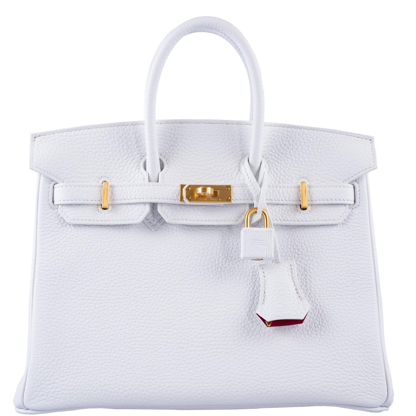 HermÃƒÆ’Ã‚Â¨s HSS Birkin 25 White Togo and Rose Pourpre Interior with Brushed Gold Hardware - 2021, Z