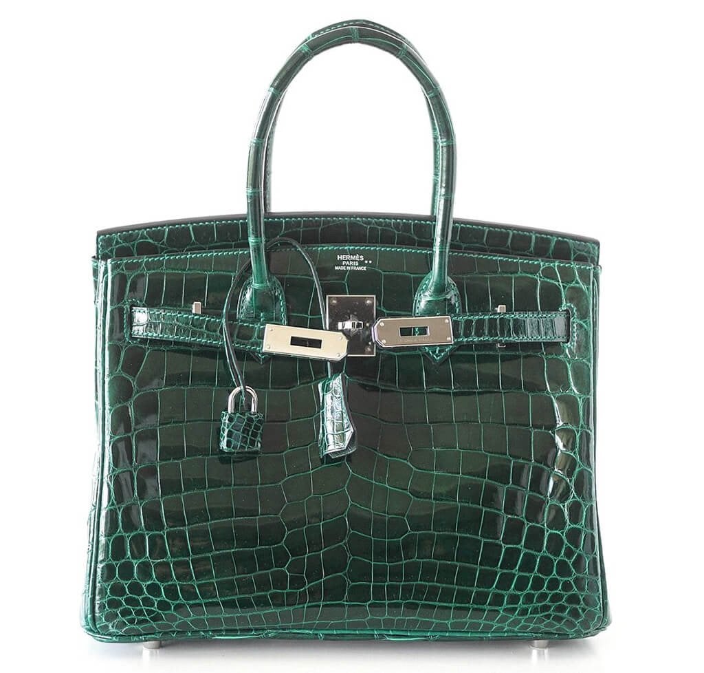 HermÃƒÆ’Ã‚Â¨s Birkin 30 Bag Emeraude Niloticus Crocodile