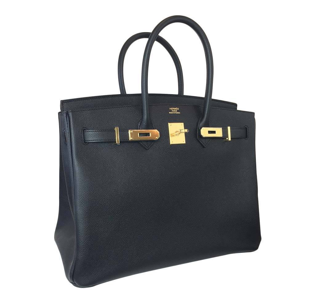 HermÃƒÆ’Ã‚Â¨s Birkin 35 Black Epsom Bag GHW